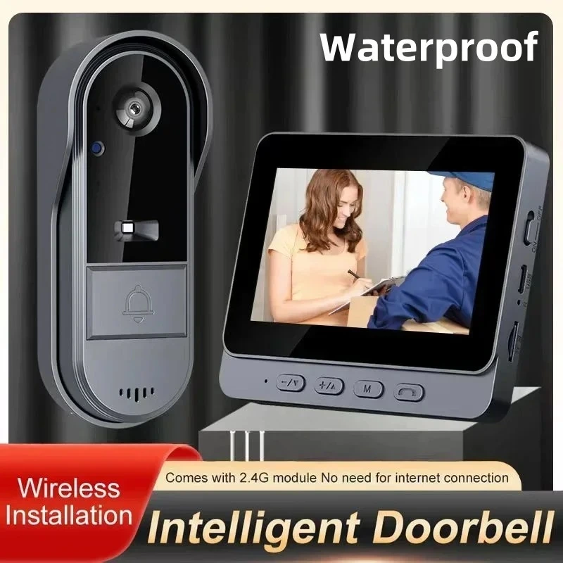Wireless Intercom Video Doorbell 4.3 inch screen