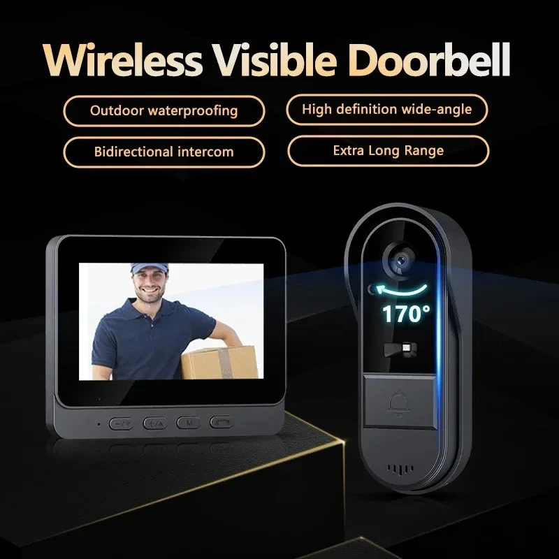 Wireless Intercom Video Doorbell 4.3 inch screen - Image 3